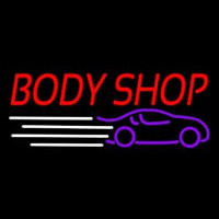 Red Body Shop Car Logo Neonkyltti