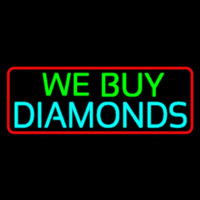 Red Border We Buy Diamonds Neonkyltti