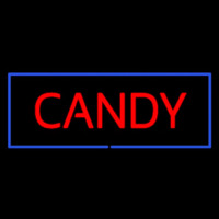 Red Candy With Blue Border Neonkyltti