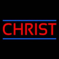 Red Christ With Line Neonkyltti