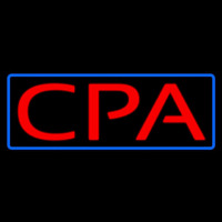 Red Cpa Blue Border Neonkyltti