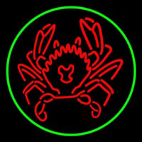 Red Crab Green Circle Neonkyltti