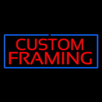 Red Custom Framing Blue Border Neonkyltti