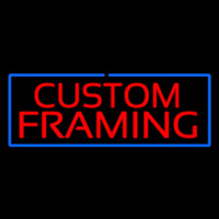 Red Custom Framing Blue Border Neonkyltti