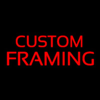 Red Custom Framing Neonkyltti