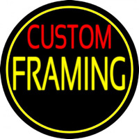 Red Custom Yellow Framing With Circle Neonkyltti