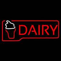 Red Dairy With Logo Neonkyltti