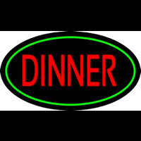 Red Dinner Oval Green Neonkyltti