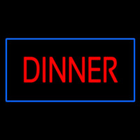 Red Dinner Rectangle Blue Neonkyltti