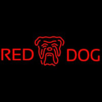 Red Dog Head Logo Beer Sign Neonkyltti