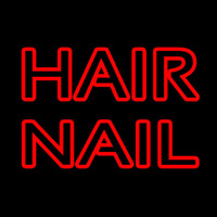 Red Double Stroke Hair Nail Neonkyltti