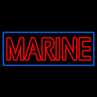 Red Double Stroke Marine Neonkyltti