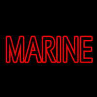 Red Double Stroke Marine Neonkyltti