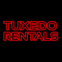 Red Double Stroke Tu edo Rentals Neonkyltti