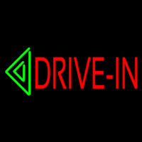 Red Drive In Green Arrow Block Neonkyltti