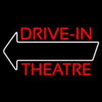 Red Drive In Theatre White Arrow Neonkyltti