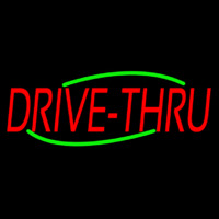 Red Drive Thru Neonkyltti