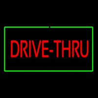 Red Drive Thru Rectangle Green Neonkyltti