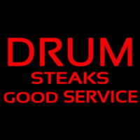Red Drum Steaks Good Service Block Neonkyltti