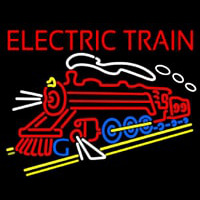 Red Electric Train Logo Neonkyltti