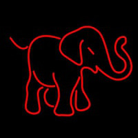 Red Elephant Logo Neonkyltti