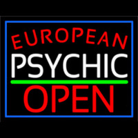 Red European White Psychic Red Open Green Line Neonkyltti