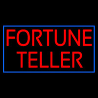 Red Fortune Teller Blue Border Neonkyltti