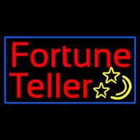 Red Fortune Teller Blue Border Neonkyltti