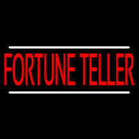 Red Fortune Teller White Line Neonkyltti