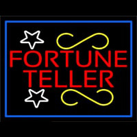 Red Fortune Teller With Blue Border Neonkyltti