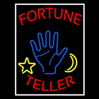 Red Fortune Teller With Logo And White Border Neonkyltti