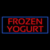 Red Frozen Yogurt With Blue Border Neonkyltti