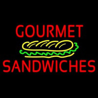 Red Gourmet Sandwiches Neonkyltti