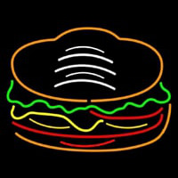 Red Green Burger Logo Neonkyltti