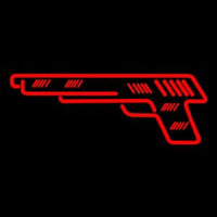 Red Gun Logo Neonkyltti