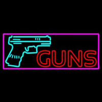 Red Gun Turquoise Logo Neonkyltti