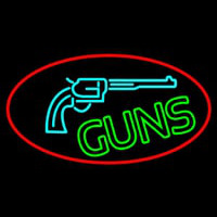 Red Guns Turquoise Logo Neonkyltti