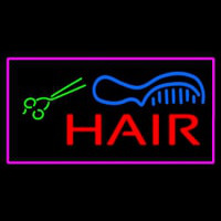 Red Hair With Comb And Scissor Pink Border Neonkyltti