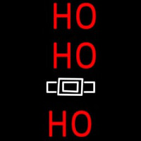 Red Ho Ho Ho Santa Logo Neonkyltti