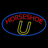 Red Horseshoe Blue Border Neonkyltti