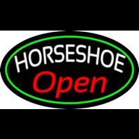 Red Horseshoe Open Neonkyltti