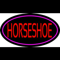 Red Horseshoe With Border Neonkyltti