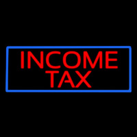 Red Income Ta  Blue Border Neonkyltti