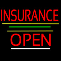 Red Insurance Open Yellow Line Neonkyltti