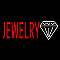 Red Jewlery Block Diamond Logo Neonkyltti