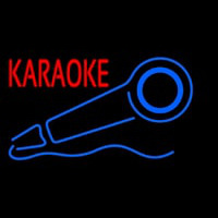 Red Karaoke With Mike Logo 2 Neonkyltti