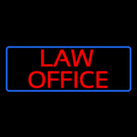 Red Law Office Blue Border Neonkyltti