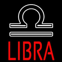 Red Libra Zodiac Neonkyltti