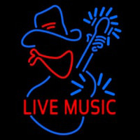 Red Live Music With Logo Block Neonkyltti
