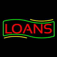 Red Loans Green Border Neonkyltti